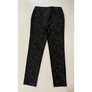 Chico's Paisley Print Pull-On Pants, Size 1